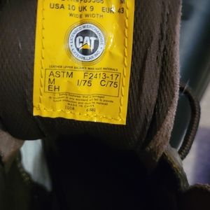 Steal toe Caterpillar boots , brown men's 10